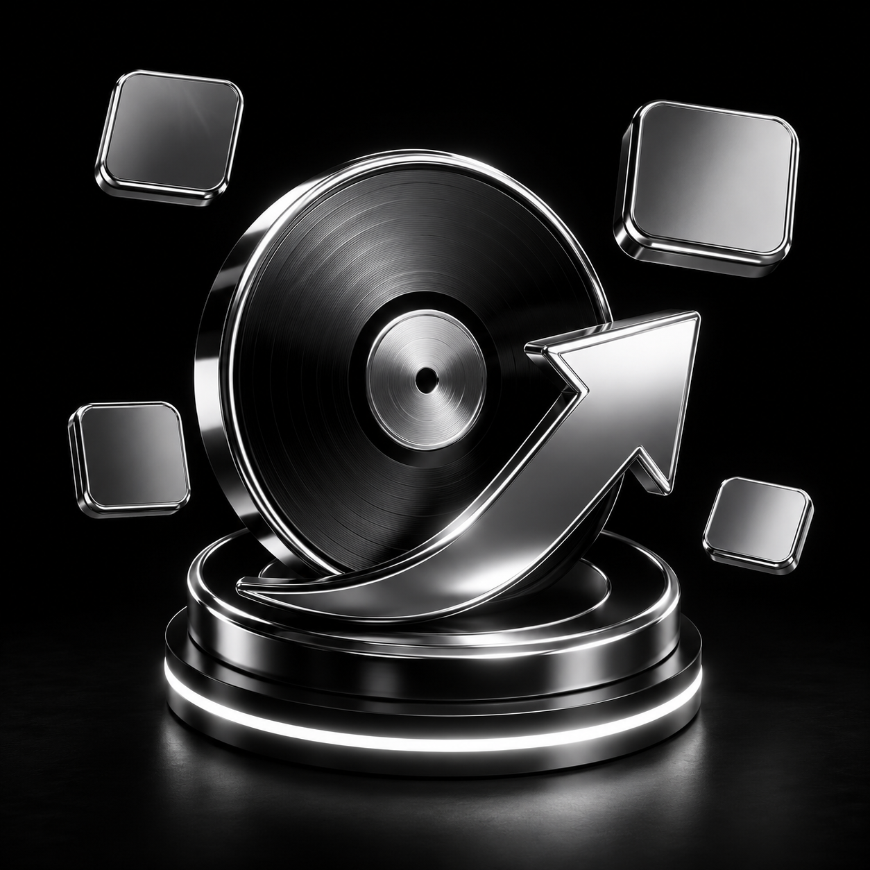Chrome music distribution icon